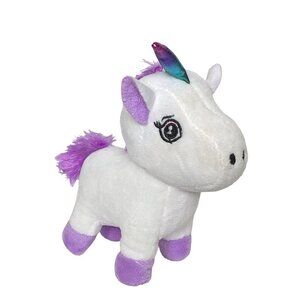 ABC Trading White Purple Unicorn Plush Suction Cup Stuffed Animal 2018 6"
